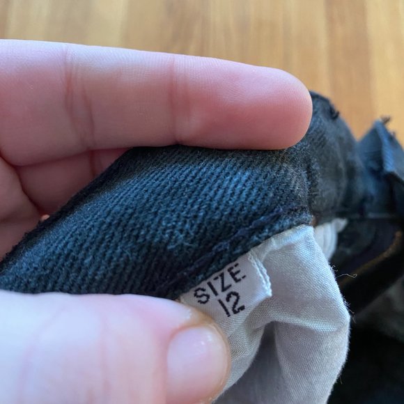 Vintage Braxton Cut-offs, High Waisted Black Jean Shorts - Picture 4 of 4